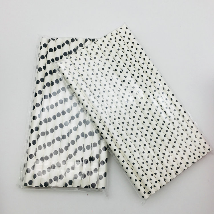 Hot Selling 6*197mm Biodegradable Disposable Wrapped Paper Straws