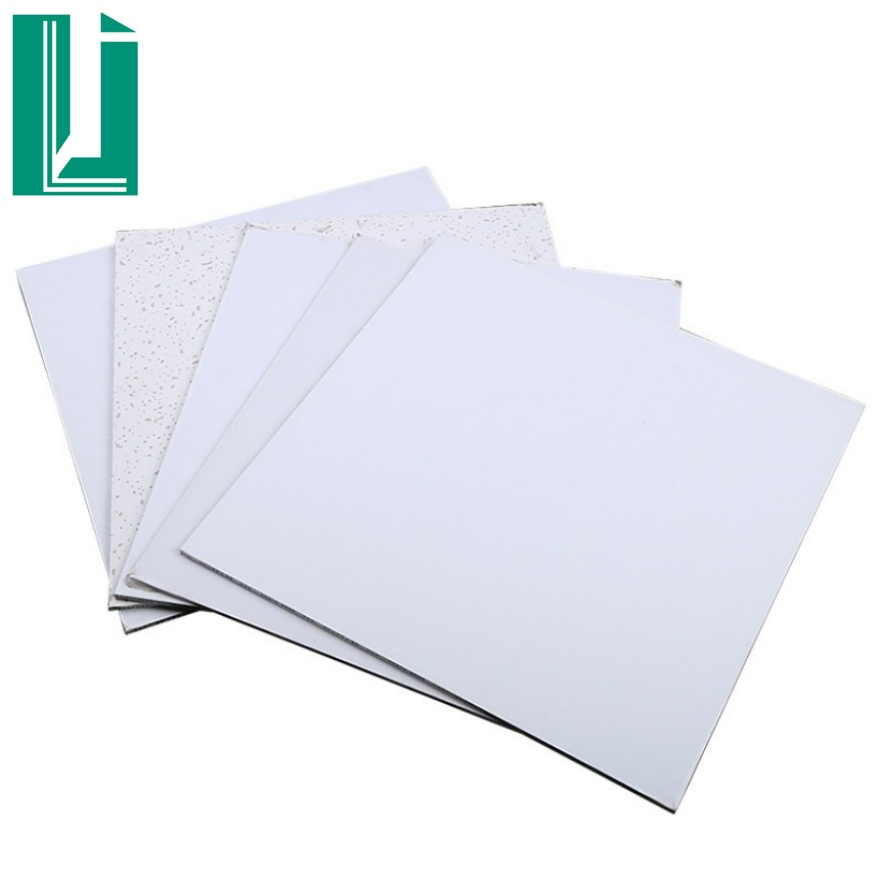 Ceiling Tiles Plaster Board Plaster Tiles with Edge Guard and Back Aluminum