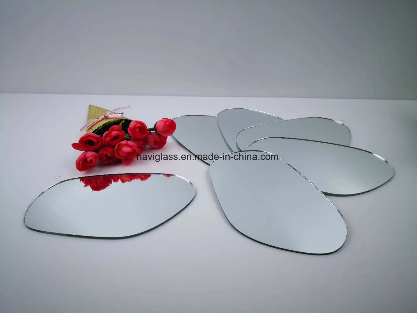 Хромированное выпуклое зеркало заднего вида