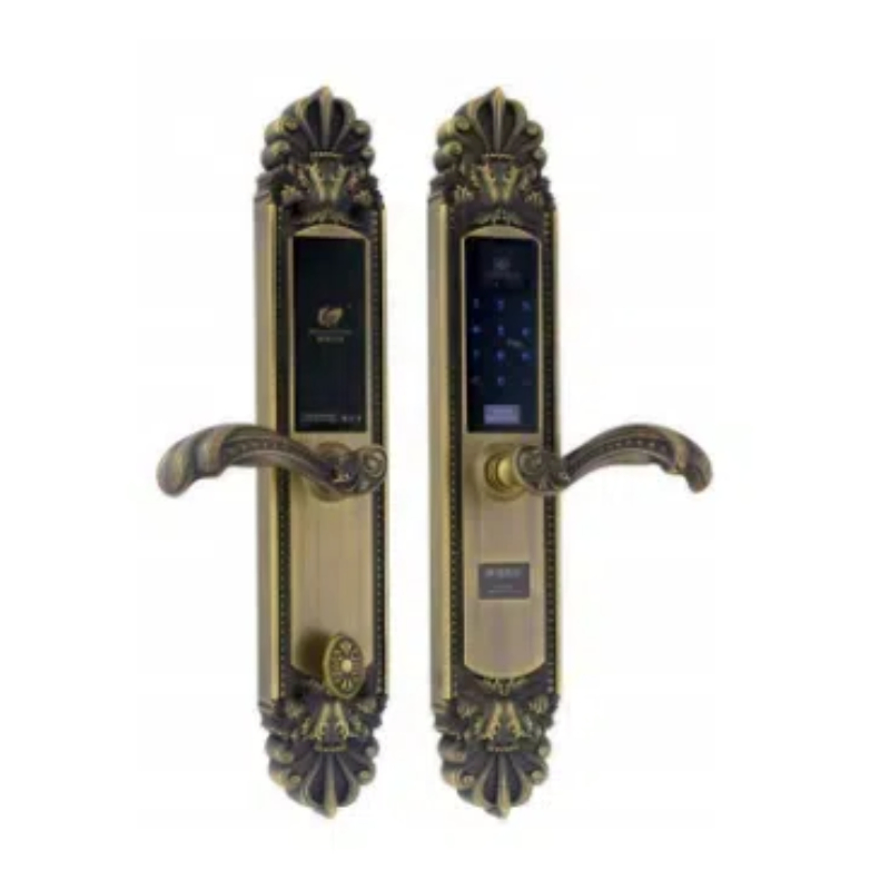 Luxury Brass Fingerprint Passward Door Handle Digital Lock