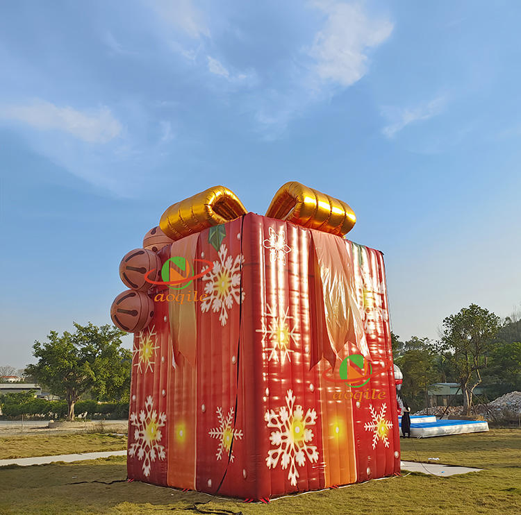 Commercial Grade Inflatable New LED Colorful Gift Box Inflatable Birthday Event Gift Box Decoration Model