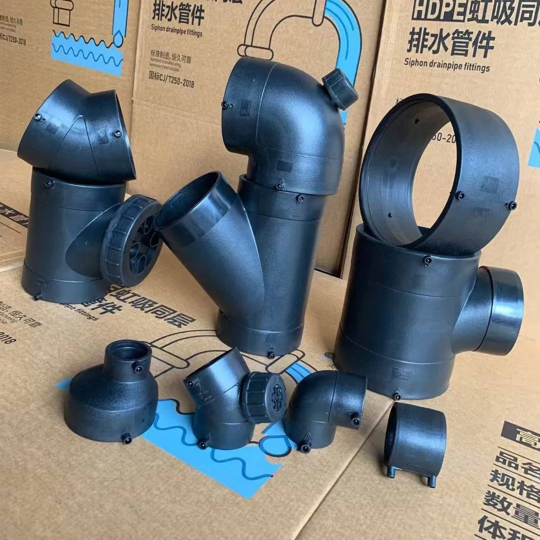 Durable HDPE Electrofusion Fittings Siphon Drainage System
