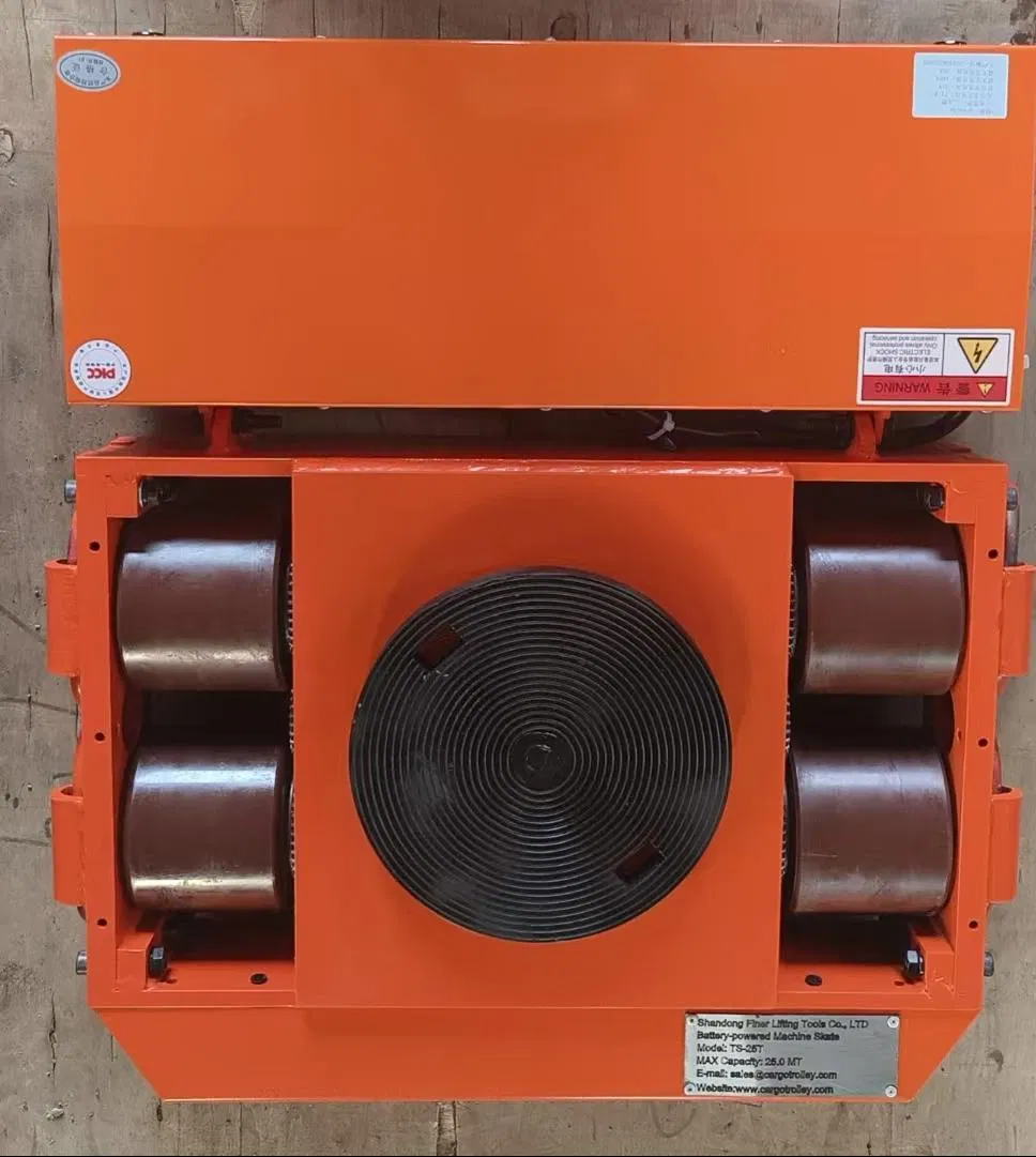 Remote-Controlled Machine Skates with Emergency Timely Braking System Battery-Powered Machinery Rollers for Electronic Manufacturing Facilities