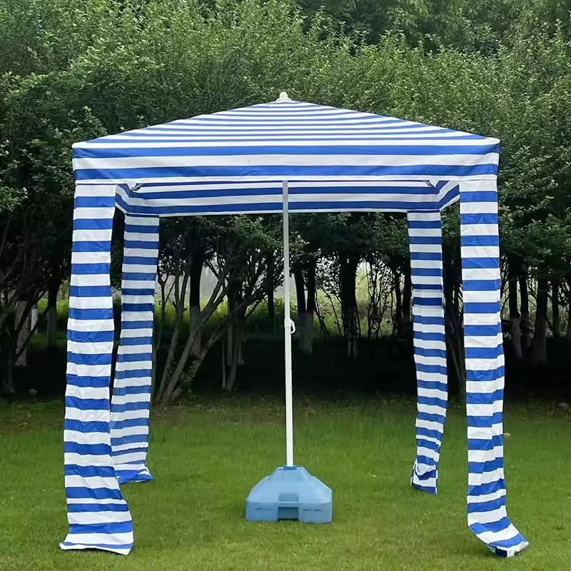 Square Patio Parasol Umbrella for Outdoor Cool Beach Umbrella Cabana Tents