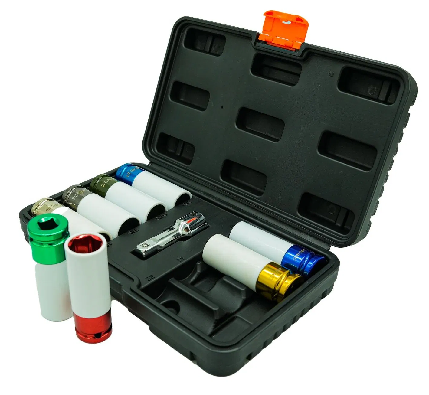 Набор ударных головок 9PCS 1/2 дюйма, метрические и дюймовые