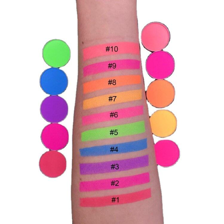 Wholesale Matte Neon DIY Eyeshadow Palette High Pigment 26mm 36mm Single Eyeshadow