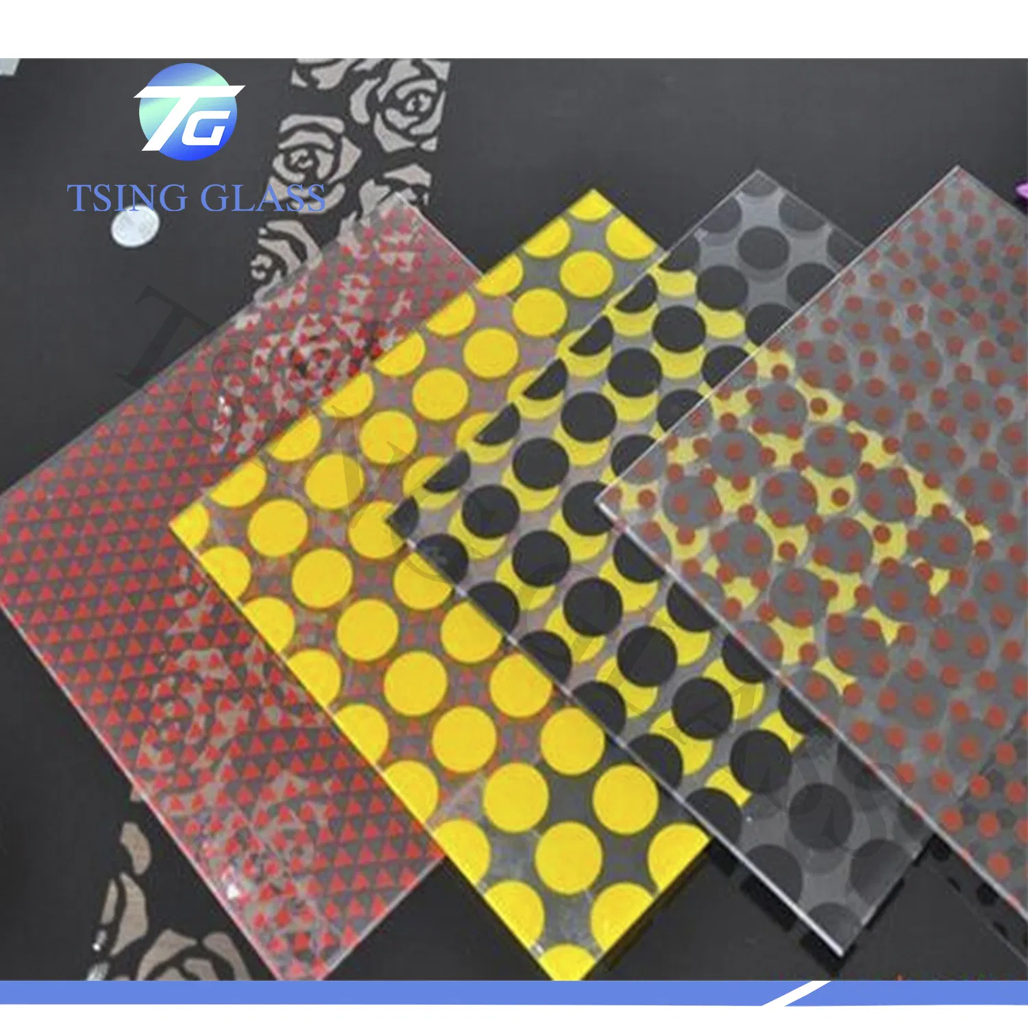 Customized Colors Printed Surface Tempered Silk Screen Glass for Electric Appliance