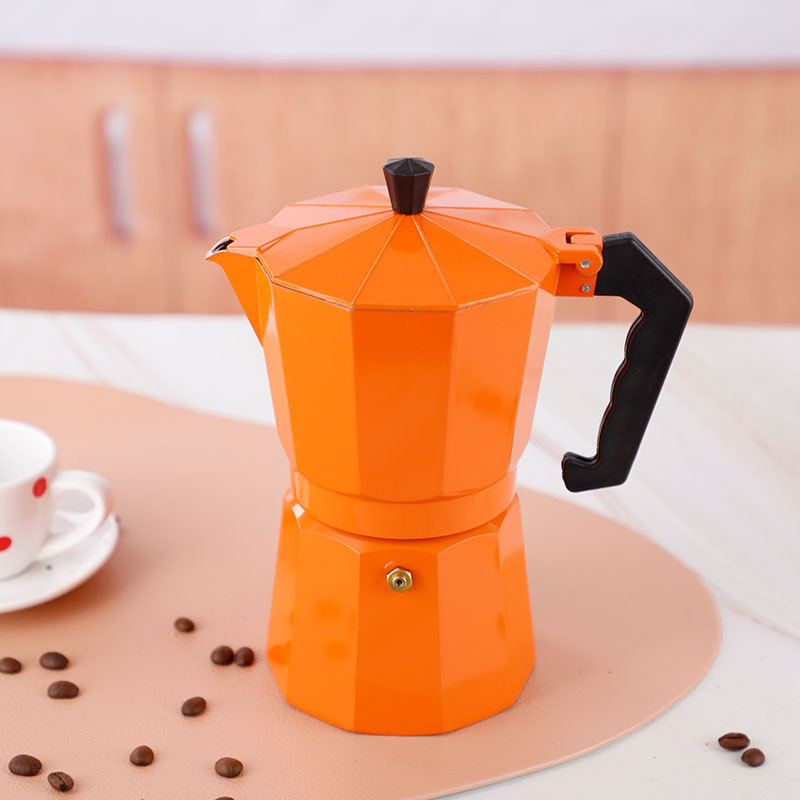 1/2/3/4/6/9/12 Cups Wholesale Factory Suppliers OEM Black/Red Styles Espresso Maker Aluminum Coffee Moka Pot