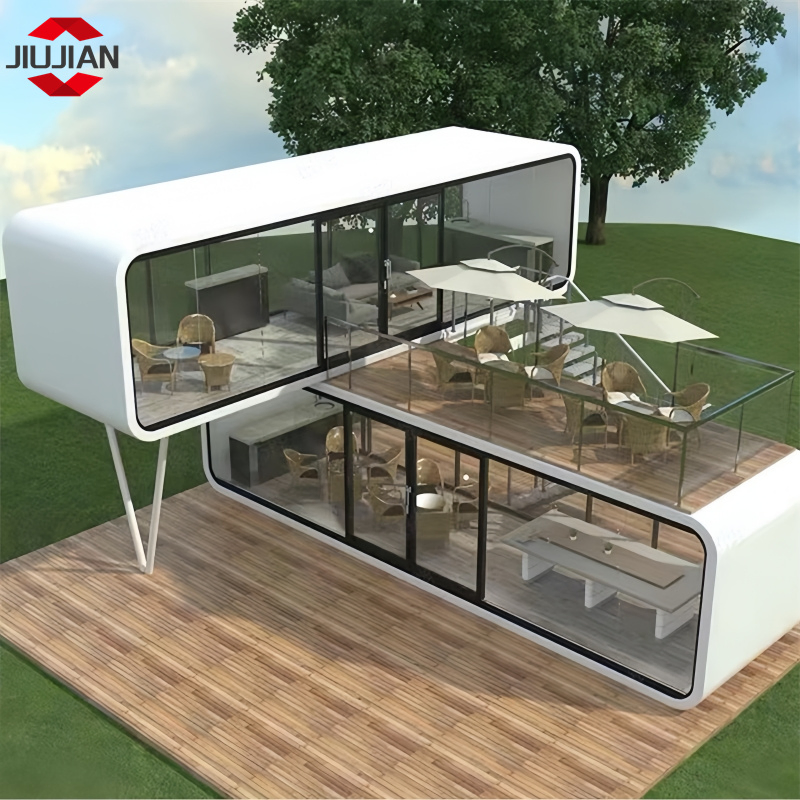 Two Story Prefabricated Luxury 20 FT Apple Cabin Hotel for Year-Round Living