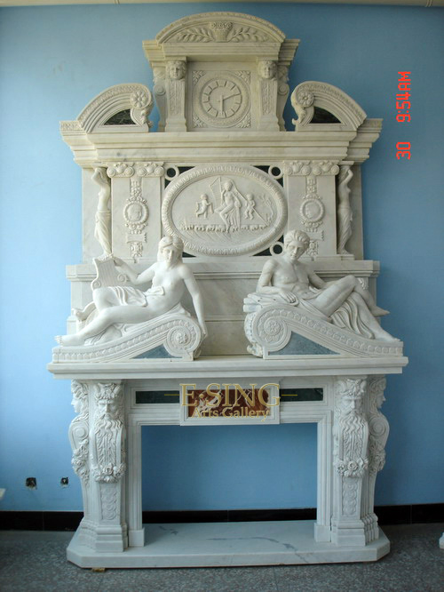 High Quality Marble Fireplace Double Fireplace for Home Decoration Double Fireplaces