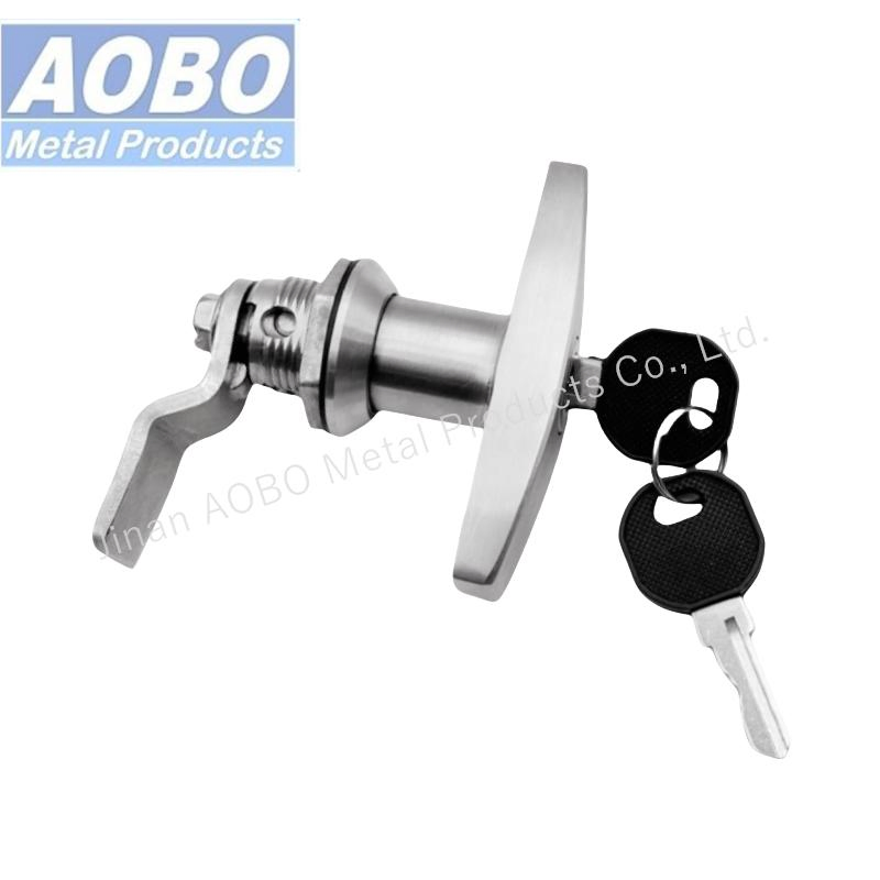 Aobo Zinc Alloy Cylinder Stainless Steel Cabinet Quarter Turn Cam Latch T Handle Lock with Key