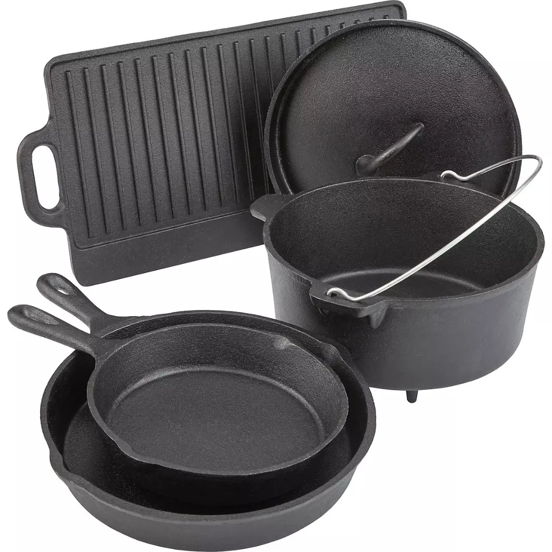 OEM ODM Home Cast Iron Pots and Pans Non Stick Kitchen Cookware Set Outdoor Camping Cooking Cookware Set