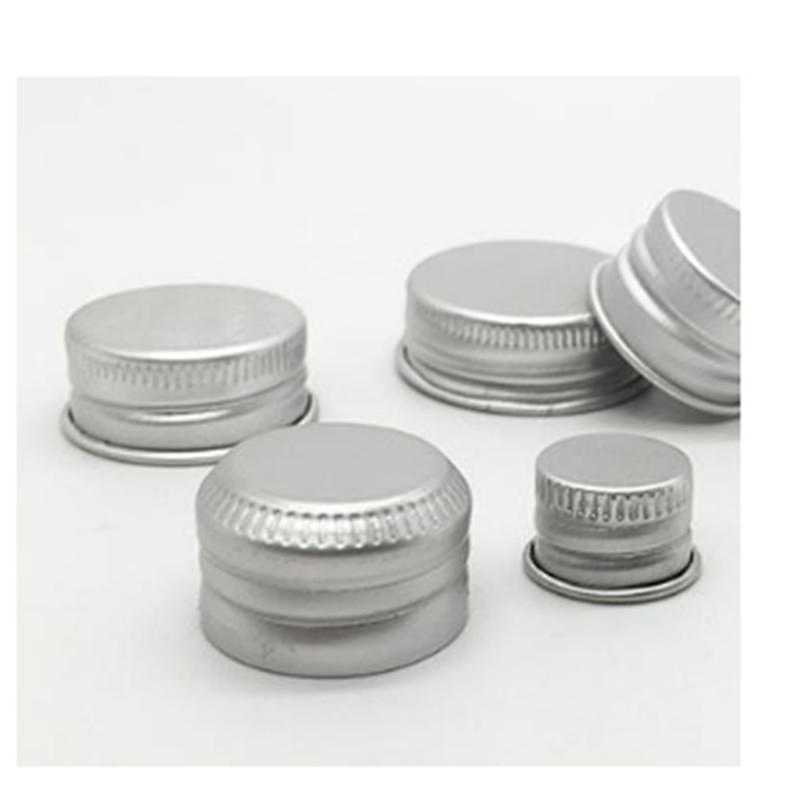 24 Teeth Aluminum Frosted Round Oxidized Roll-Edge Thread Aluminum Cap Cosmetic Bottle Caps Printable
