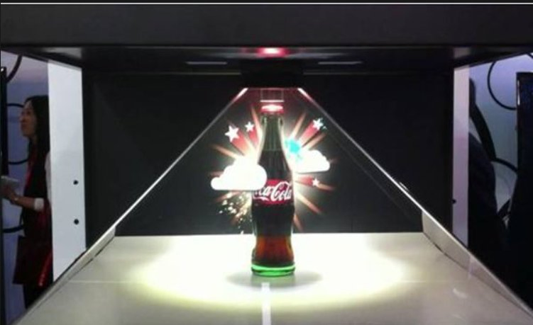 Stylish 3D Holographic Glass Showcase for Stunning Displays