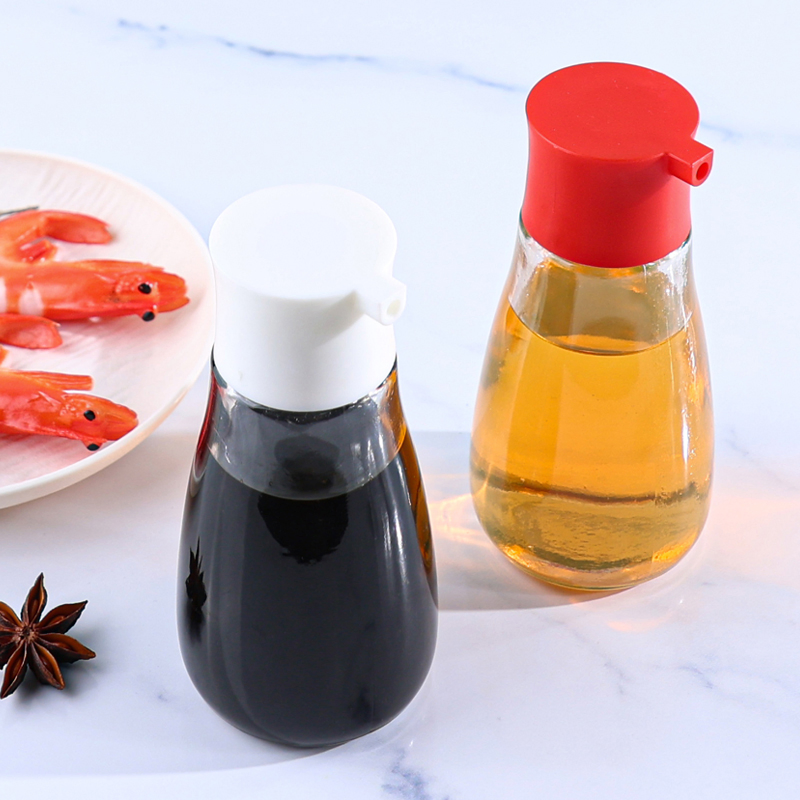 High End Glass Vinegar Bottle Vinegar Pot Household Soy Sauce Bottle Seasoning Bottle Sesame Oil Bottle Special