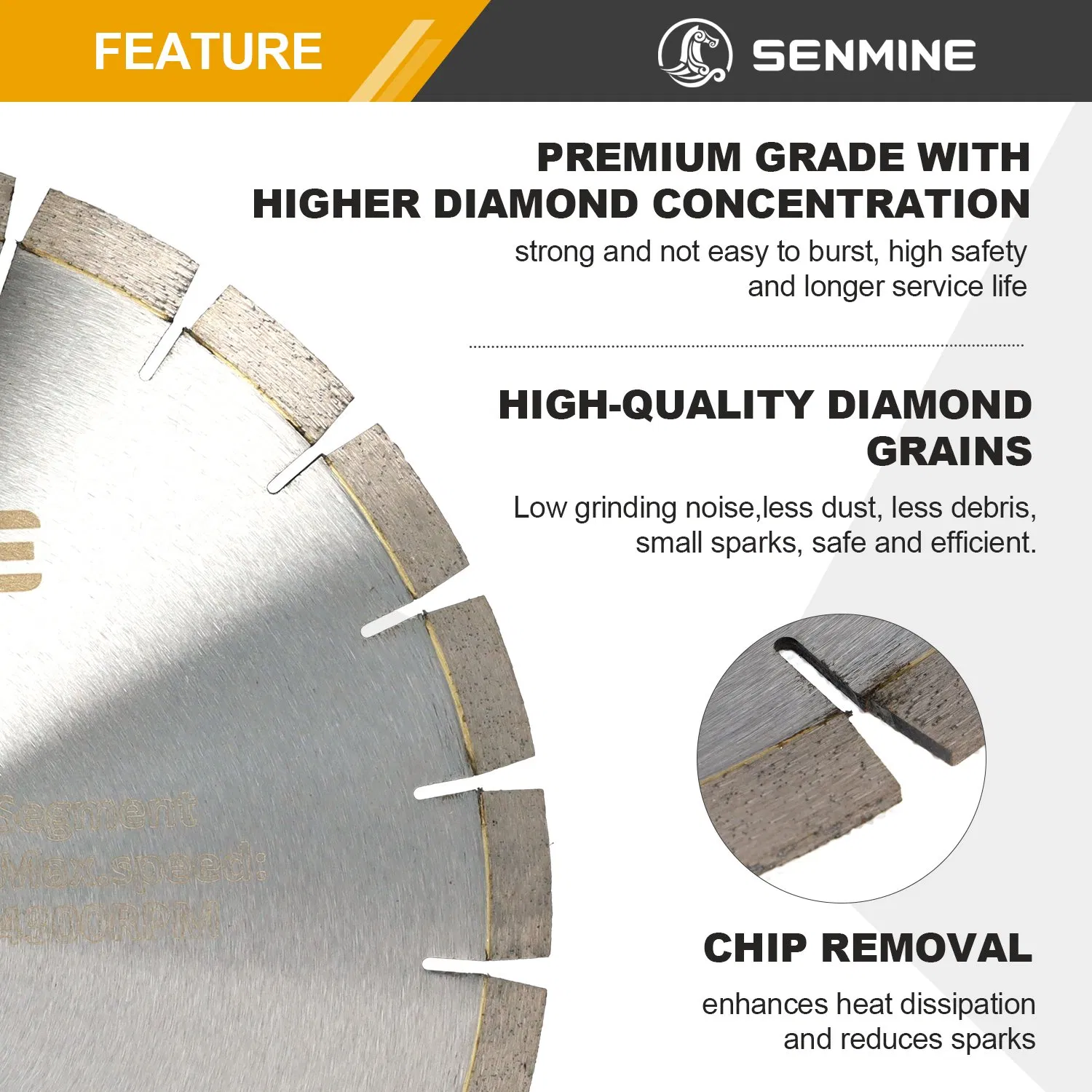 Cuts Through Reinforced Concrete with Minimal Wear and Tear Kept Concrete Saw Blade