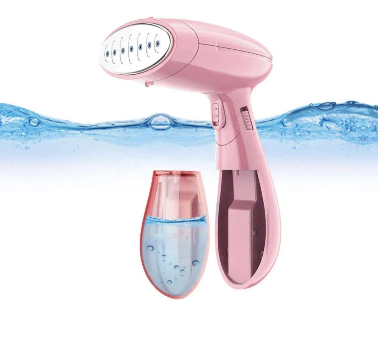 Foldable 120ml 1300W Pink Mini Steam Iron Electric Garment Steamer for Clothing