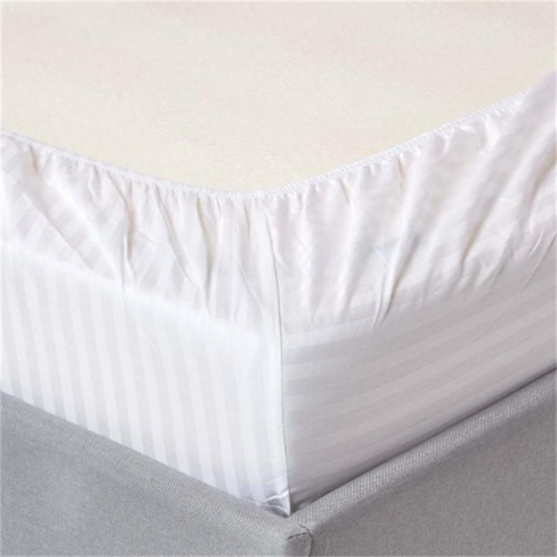 Luxury 300 Thread Count Hotel 100% Cotton Hospitality White Bed Sheet Queen Size for Hotel