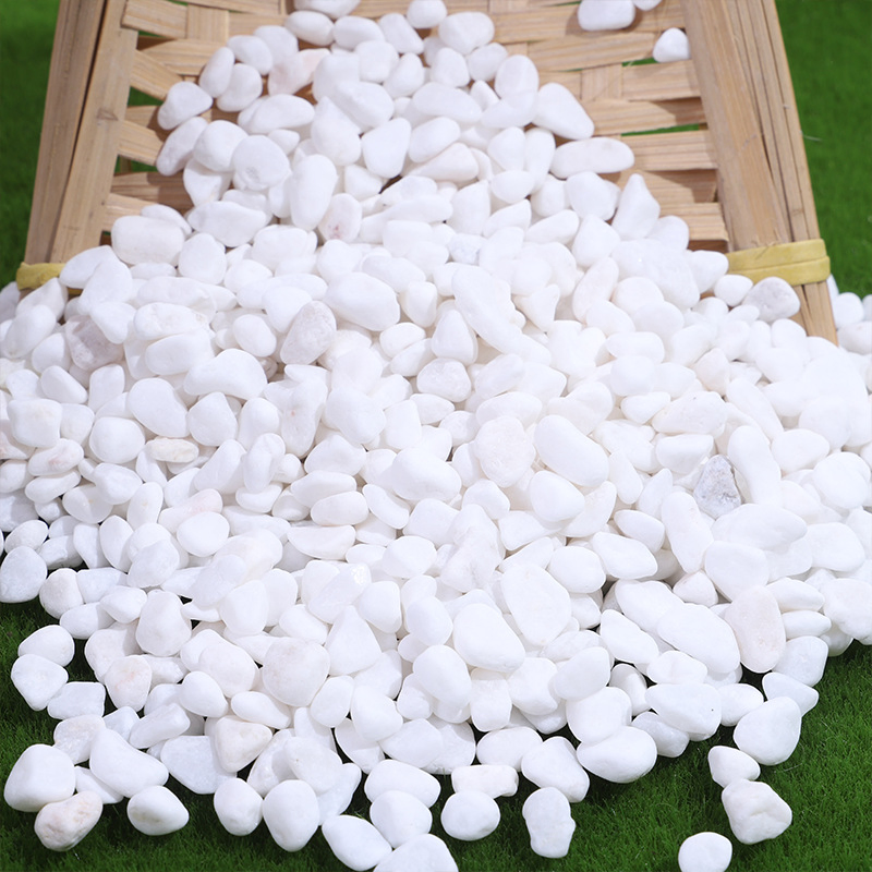 Nature Decorative Rocks for Plants and Garden Landscaping, Polished White Pebbles Stone