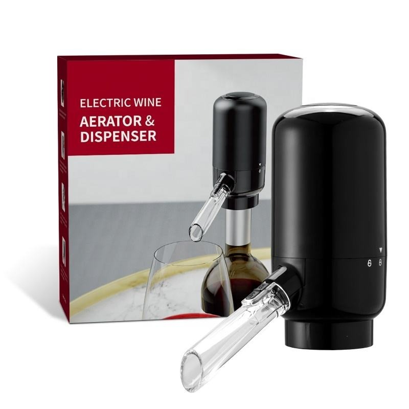 Air Pressure Electric Auto Wine Aerator Dispenser Battery-Charged Electric Decanter Dispenser