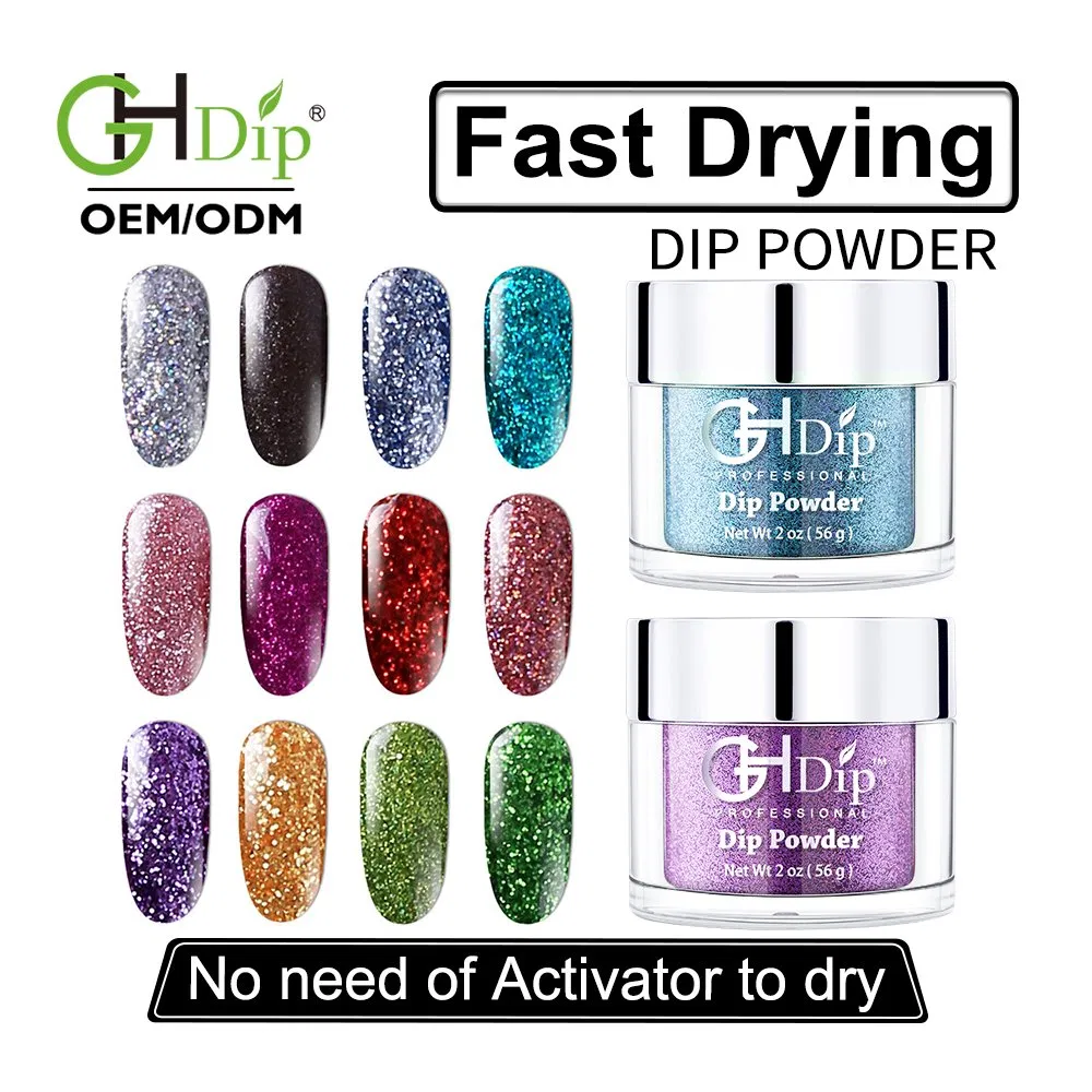 Glitter Nail Fast Drying Dipping Powder Colors Acrylic DIP Nail Art