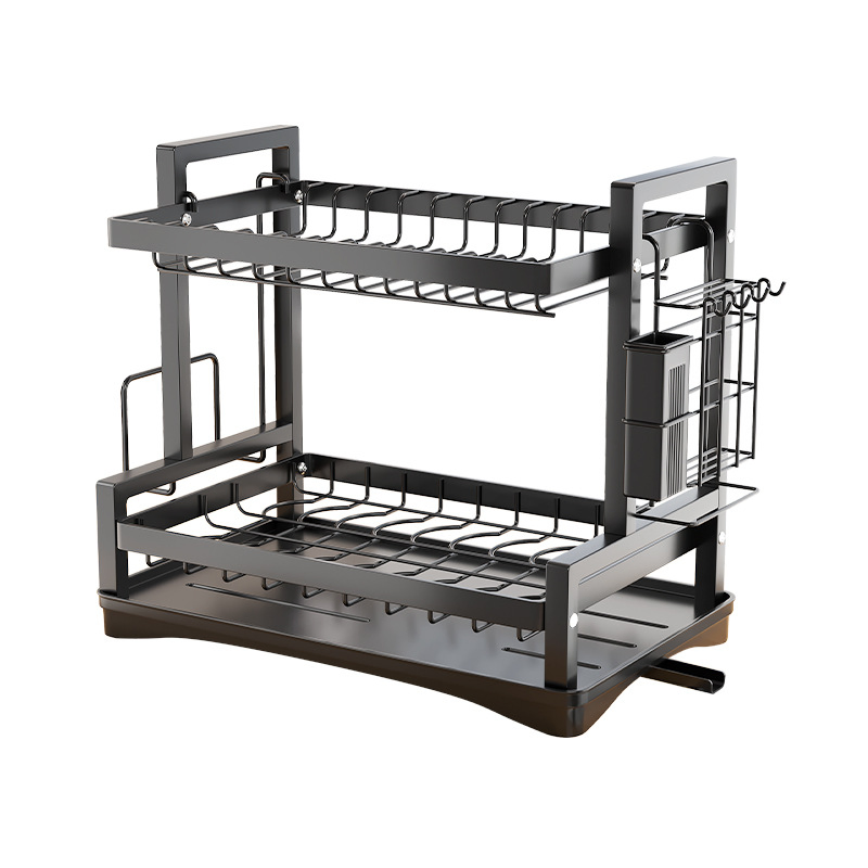 Hot Selling Customizable Detachable Thickened Heightened Stable Kitchen Storage Rack Dish Drain Rack