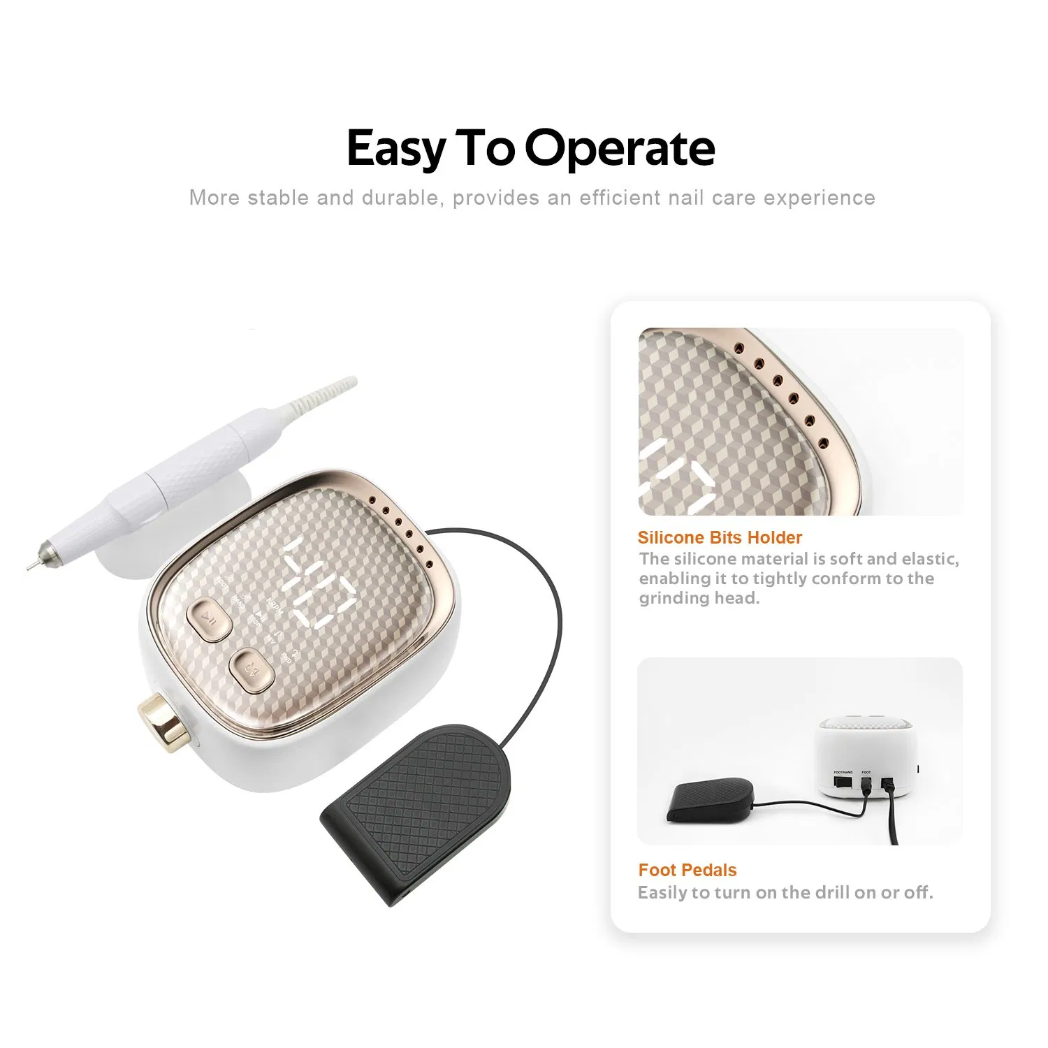 Nail Drill Professional High Speed Brushless Motor Nail Drill Machine