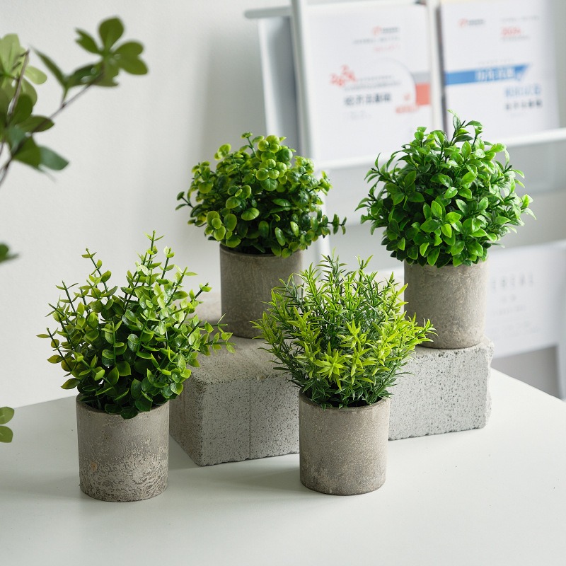 Бонсай искусственный в горшке нордический стиль