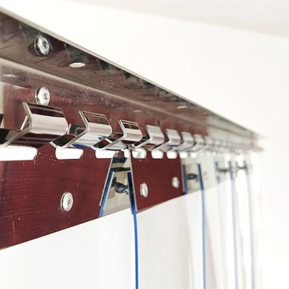Steel 304 Strip Curtain Hardware Flexible Glass 2mm for PVC Door Curtain