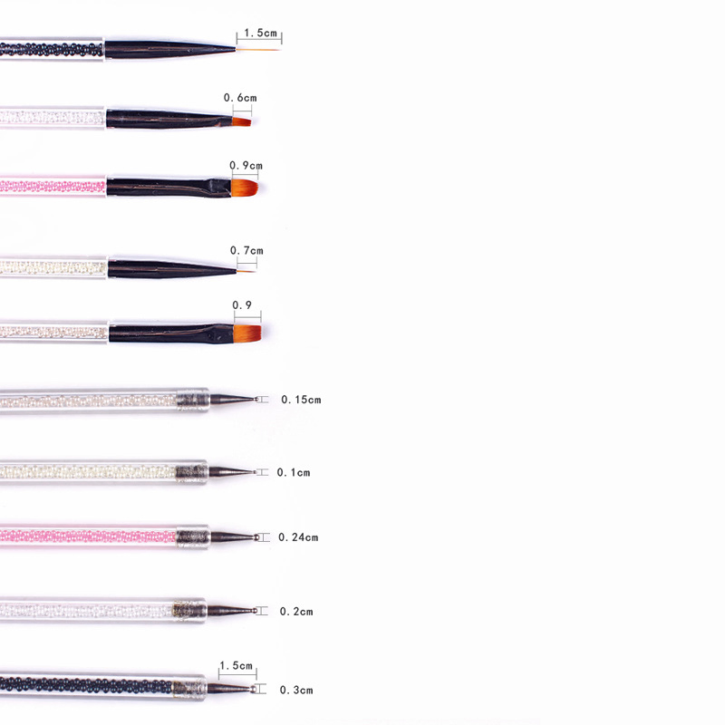 Factory Sell Needle Brush Combination Set Acrylic Nail Art Brush