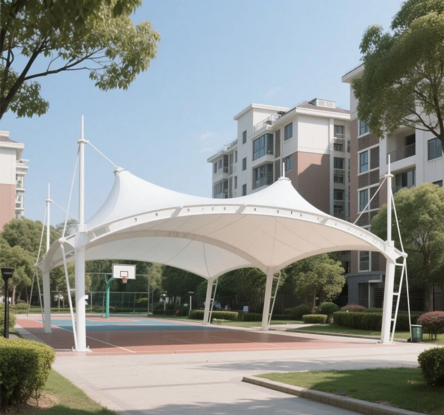 Tensile Membrane Canopy Utilizing PTFE Membrane Building Material