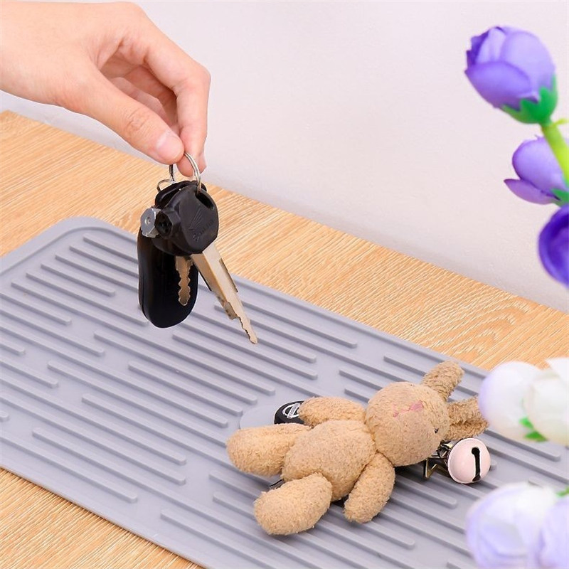 Custom Eco-Friendly Drying Pad Heat Insulation Sink Silicone Dish Draining Mat