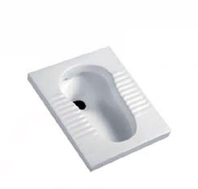 Ceramic Bathroom Toilet White Wc Squat Pan with Trapway Without Water Tank