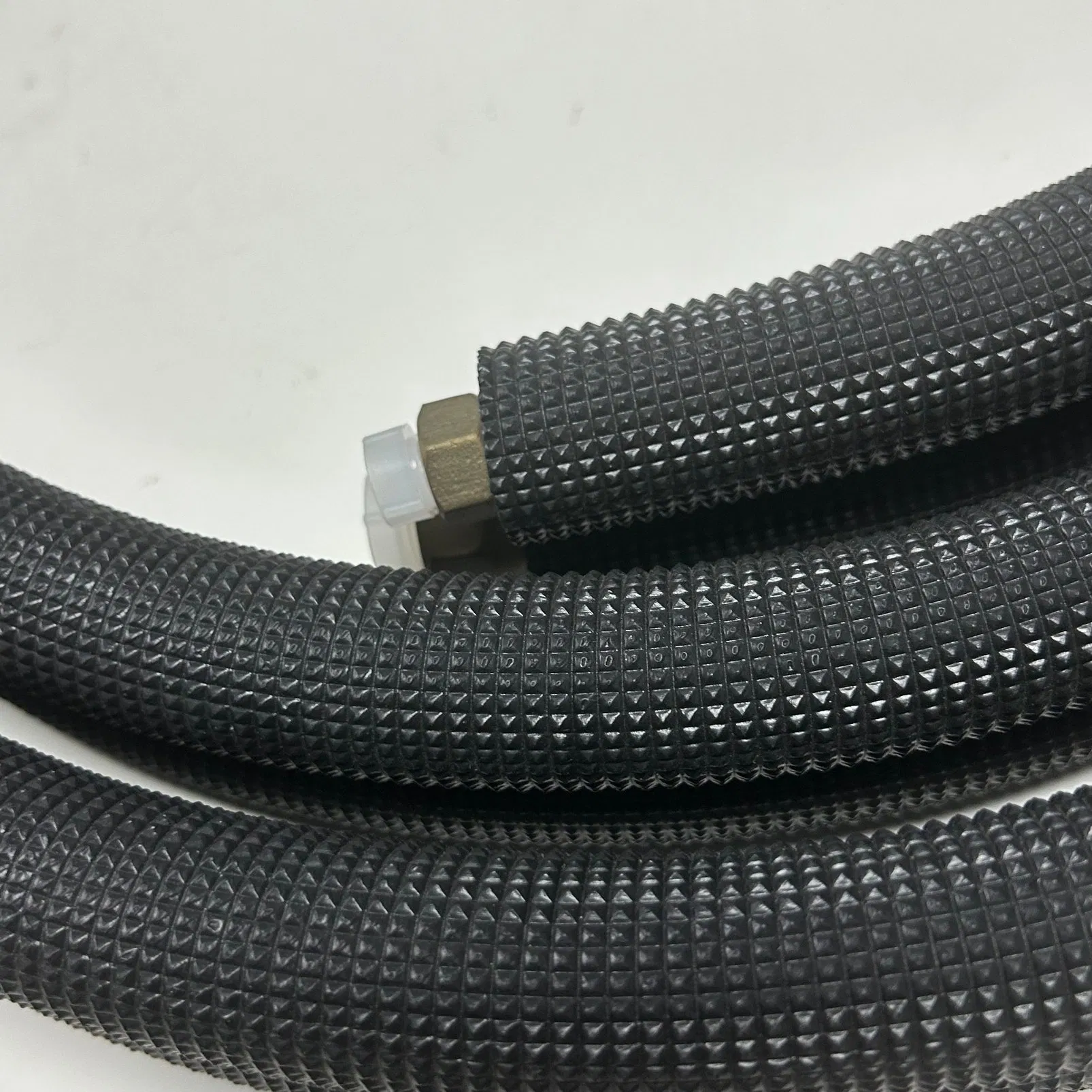 1/4-5/8 15FT Black PE Insulated Copper Tube Pipe Pair Coil for Air Conditioner