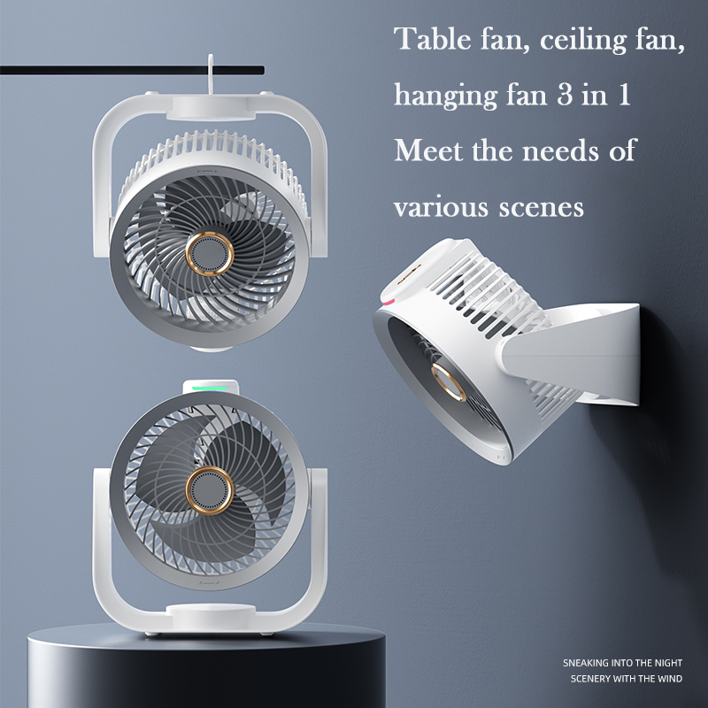 2025 New Intelligent Voice Control Portable Rechargeable Fan for Outdoor Bedroom Office