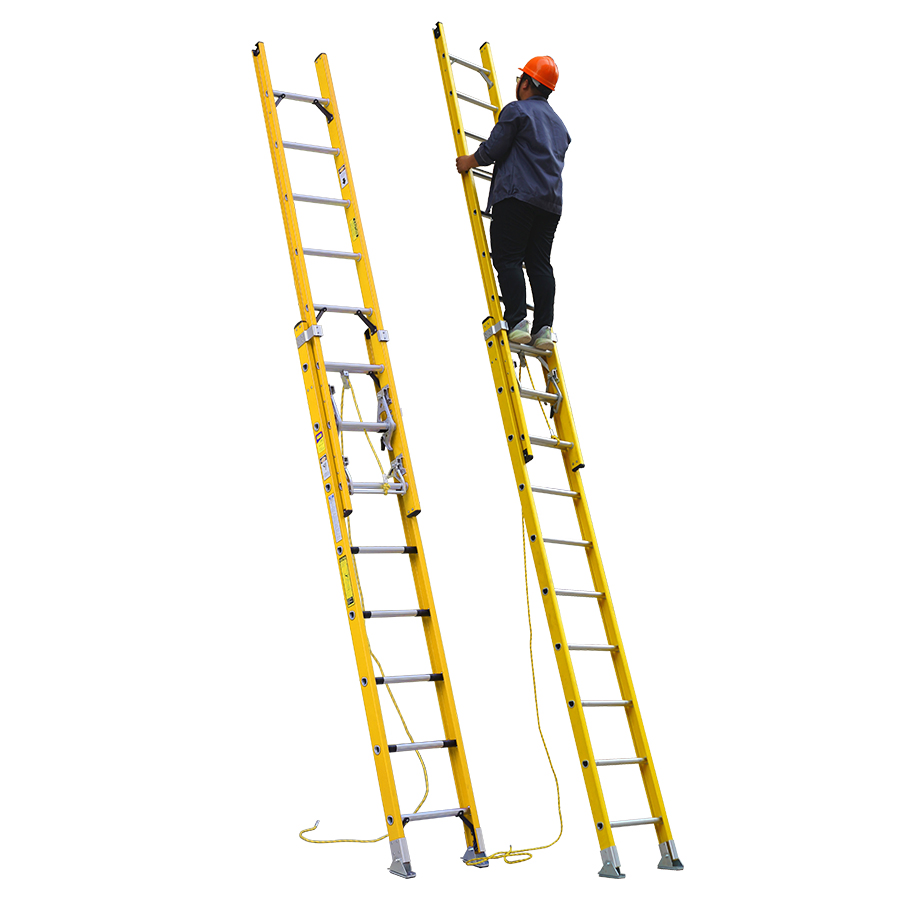 Heavy Duty 375 Lbs Load Capacity High Quality Fiberglass Triangle Fiberglass Step Ladder