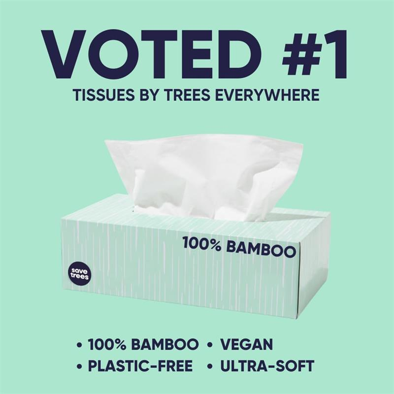 Eco-Friendly Facial Tissues: Bamboo Pulp Material, Biodegradable & Sustainable