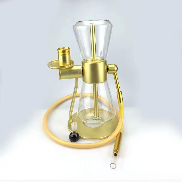 Horglass Hookah Arabian Hourglass Gravity Clear Pipe Glass Hookah