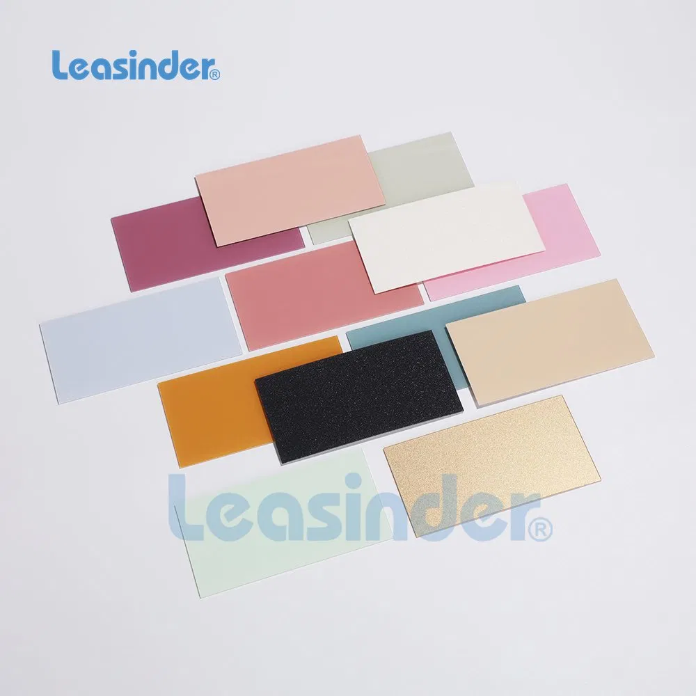 Leasinder High Quality China Factory 1220*2440mm Clear Pure High Glossy Matt Wood Marble Grain for Decoration 4X8FT Antiscratch Acrylic Laminate Sheet