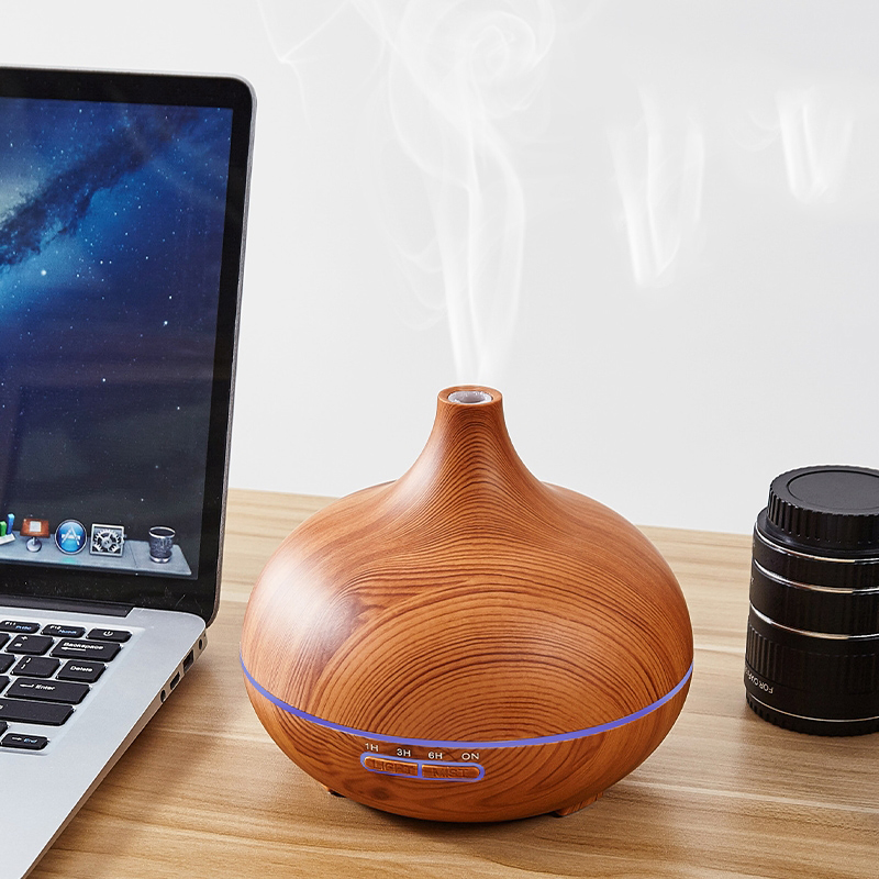 300ml Wood Grain Ultrasonic Aroma Essential Oil Diffuser Fragrant Hotel Bedroom Office Aromatherapy Machine