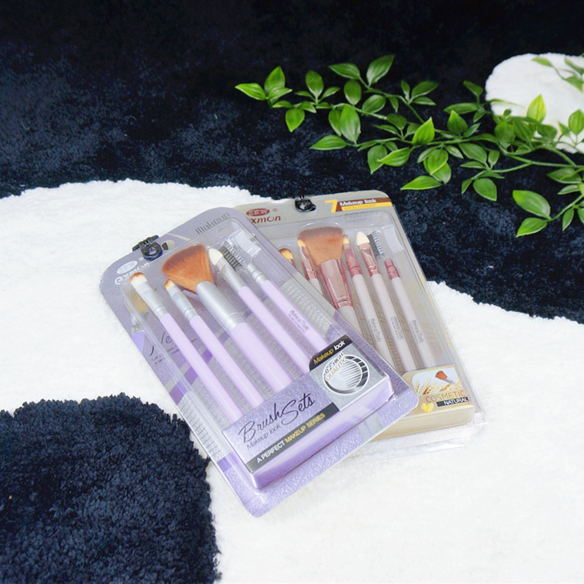 Plastic Handle Portable Eye Shadow Powder Blush Brushes Set Soft Hair Cosmetic Makeup Brush