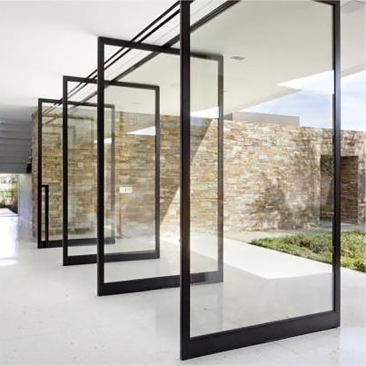 Spring Pivot Door with Aluminum Frame Tempered Glass Door for Glass Partition Door