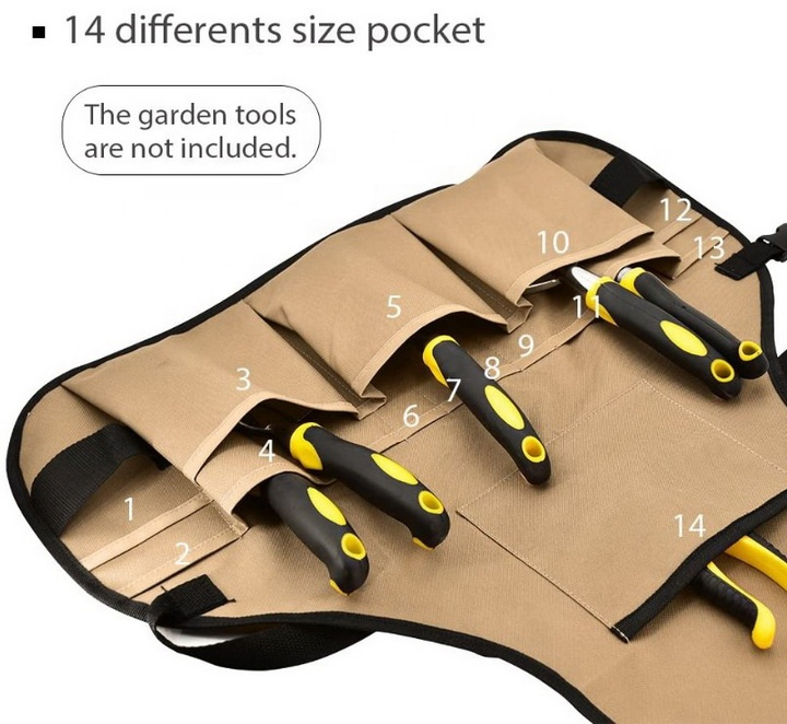 Multifunction Waterproof Wear-Resistant Oxford Cloth Gardening Garden Apron