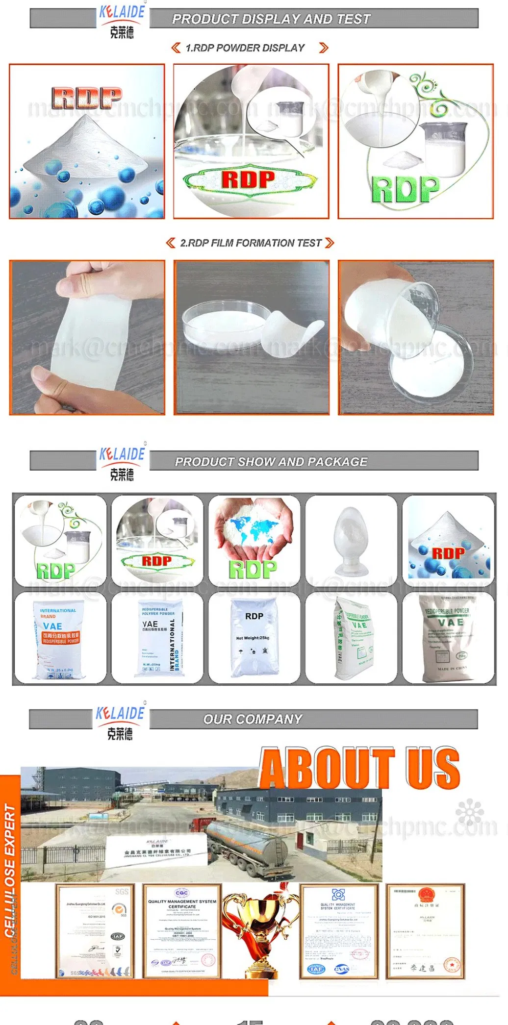Good Hydrophobicity Thermal Insulation Mortar Cement Mortar Redispersible Polymer Powder Vae Rdp