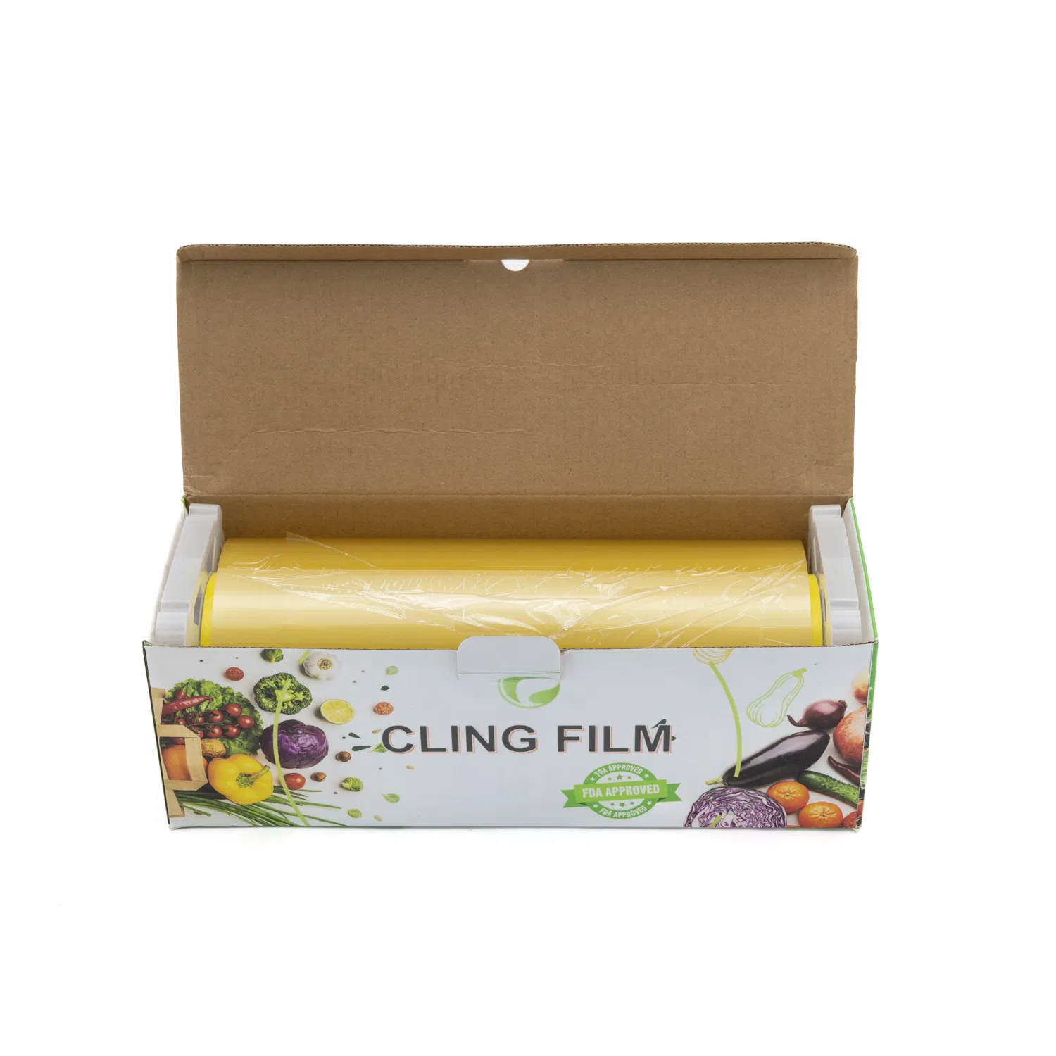 Factory Wholesale Slide Cutter Food Pack Stretch PVC Cling Wrap Film PVC Food Cling Wrap Roll