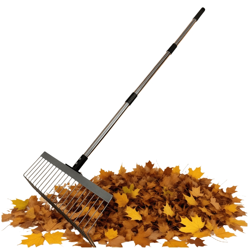 5.25FT Yard Lawn Leaf Rake with Long Pole for Leaves Collection