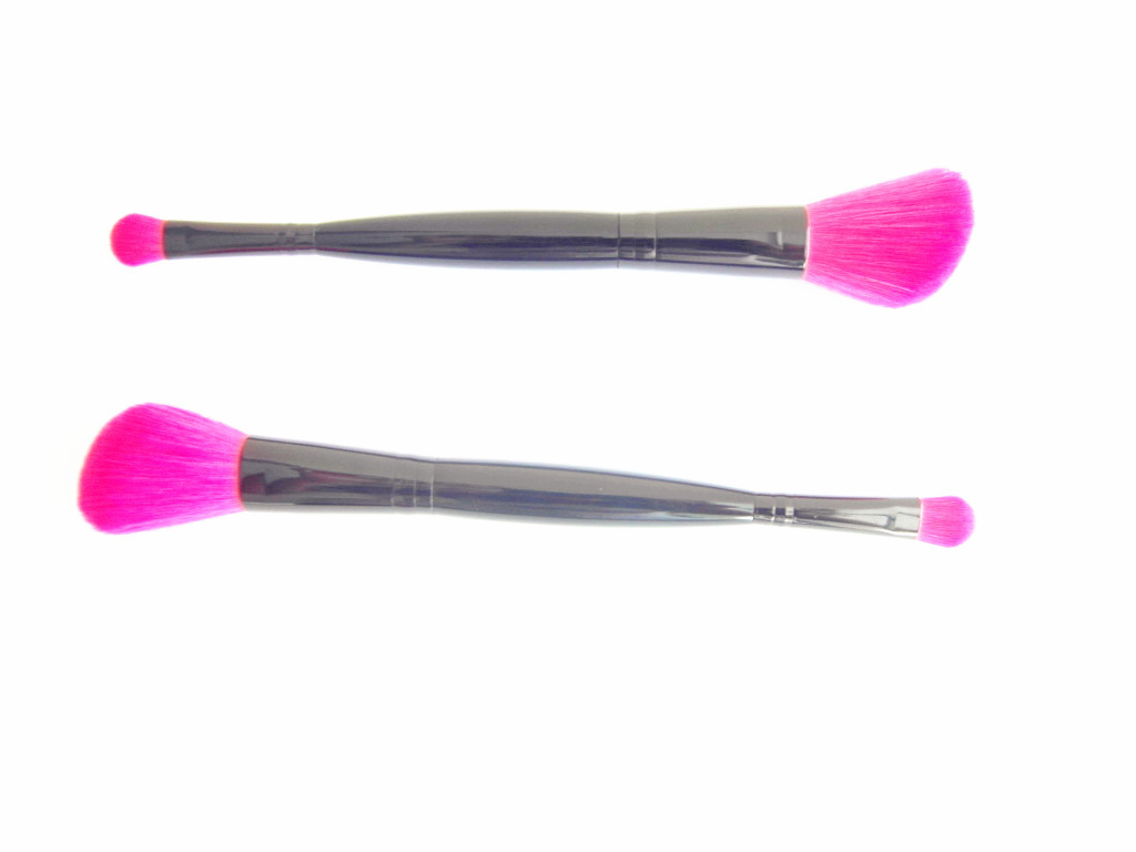 Double Ended Angled Shape Blush Brush and Eyeshadow Brush (JDK-BBS-827)