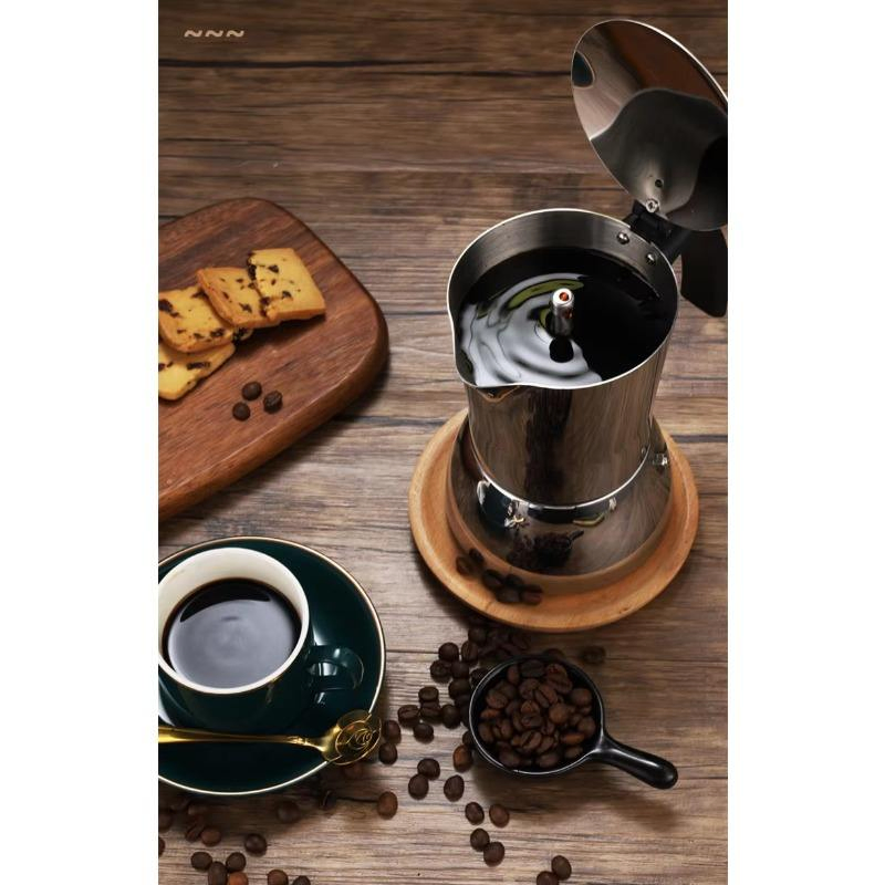 Premium Portable 304 Stainless Steel Moka Espresso Maker