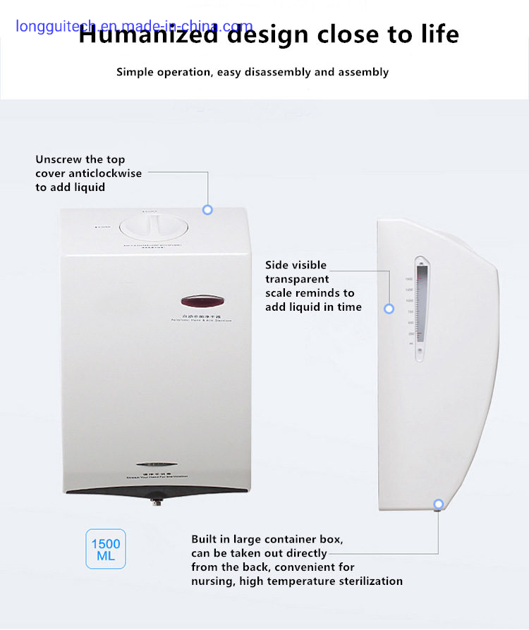 1500ml Automatic Hand Sanitizer Dispenser for Touchless Hygiene