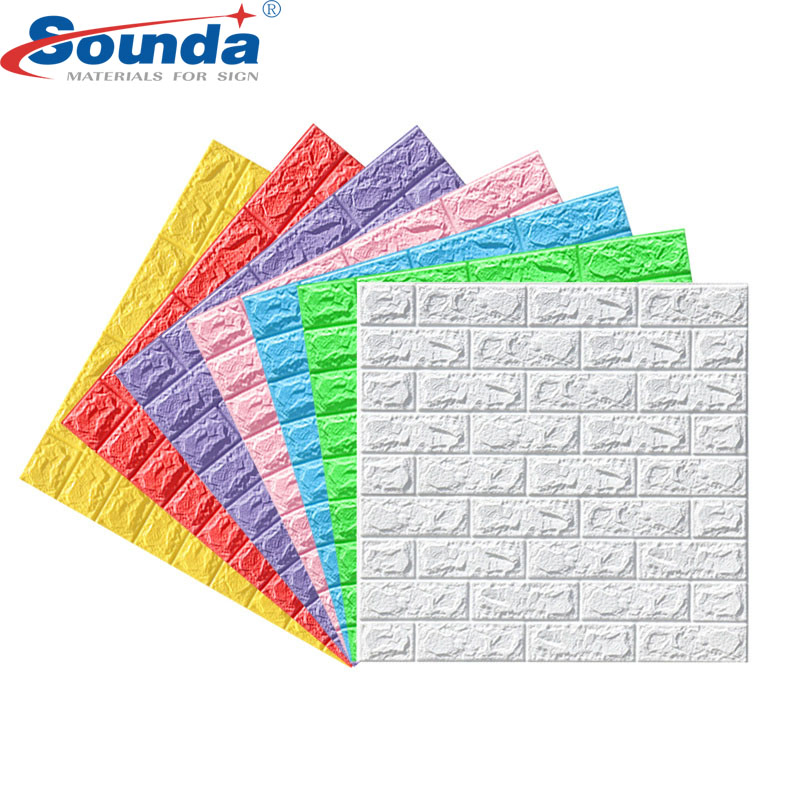 Cheap Wall Paper for Sale Self Adhesive Wall Tiles Foam Brick 3D Wall Sticker Wholesale Home Decoration Color Wallpaper